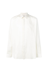 Camicia a maniche lunghe con stampa cachemire bianca di Saint Laurent
