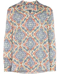 Camicia a maniche lunghe con stampa cachemire multicolore di Bed J.W. Ford