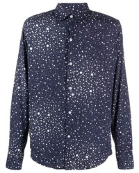 Camicia a maniche lunghe con stelle blu scuro di FURSAC