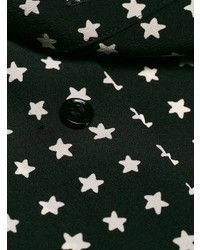 Camicia a maniche lunghe con stelle nera di Saint Laurent