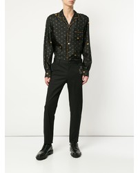 Camicia a maniche lunghe con stelle nera di Dolce & Gabbana