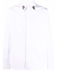 Camicia a maniche lunghe decorata bianca di Alexander McQueen