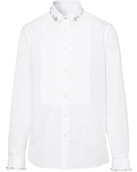 Camicia a maniche lunghe decorata bianca di Burberry