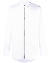 Camicia a maniche lunghe decorata bianca di DSQUARED2