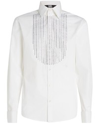 Camicia a maniche lunghe decorata bianca di Karl Lagerfeld