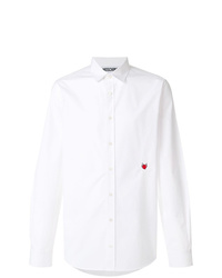 Camicia a maniche lunghe decorata bianca di Moschino