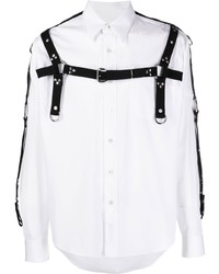 Camicia a maniche lunghe decorata bianca di Roberto Cavalli
