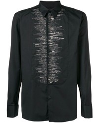 Camicia a maniche lunghe decorata nera di Givenchy