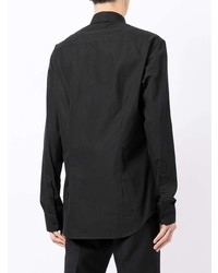 Camicia a maniche lunghe decorata nera di Versace