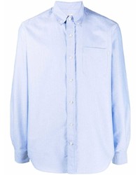 Camicia a maniche lunghe di lana azzurra di Woolrich