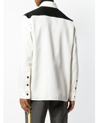 Camicia a maniche lunghe di lana bianca e nera di Calvin Klein 205W39nyc