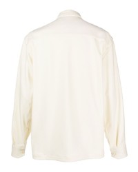 Camicia a maniche lunghe di lana bianca di Costumein