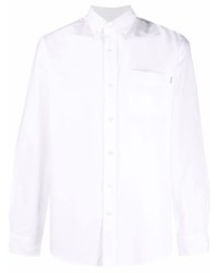 Camicia a maniche lunghe di lana bianca di Woolrich