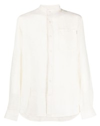 Camicia a maniche lunghe di lana bianca di Woolrich