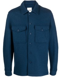 Camicia a maniche lunghe di lana blu scuro di Sandro