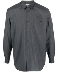 Camicia a maniche lunghe di lana grigio scuro di Comme Des Garcons SHIRT