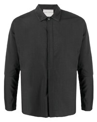 Camicia a maniche lunghe di lana grigio scuro di Stephan Schneider