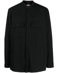Camicia a maniche lunghe di lana nera di Attachment