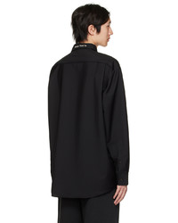 Camicia a maniche lunghe di lana nera di Acne Studios