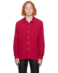 Camicia a maniche lunghe di lana rossa di Séfr