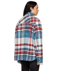 Camicia a maniche lunghe di lana scozzese multicolore di We11done