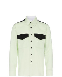 Camicia a maniche lunghe di lana verde menta di Calvin Klein 205W39nyc
