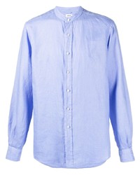 Camicia a maniche lunghe di lino azzurra di Aspesi