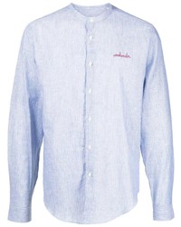 Camicia a maniche lunghe di lino azzurra di Maison Labiche
