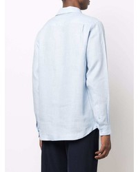 Camicia a maniche lunghe di lino azzurra di Orlebar Brown