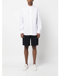 Camicia a maniche lunghe di lino bianca di Karl Lagerfeld