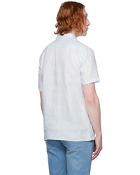 Camicia a maniche lunghe di lino bianca di Lacoste