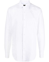 Camicia a maniche lunghe di lino bianca di BOSS