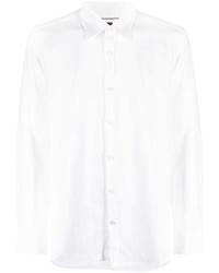 Camicia a maniche lunghe di lino bianca di BOSS
