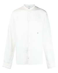 Camicia a maniche lunghe di lino bianca di C.P. Company