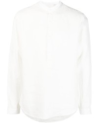 Camicia a maniche lunghe di lino bianca di Costumein