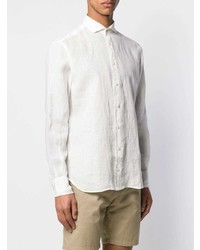 Camicia a maniche lunghe di lino bianca di MC2 Saint Barth