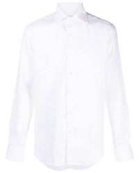 Camicia a maniche lunghe di lino bianca di D4.0