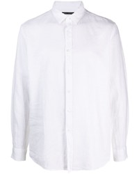 Camicia a maniche lunghe di lino bianca di Daniele Alessandrini