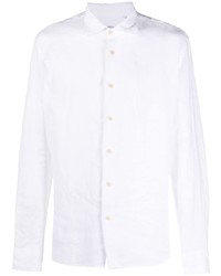 Camicia a maniche lunghe di lino bianca di Drumohr