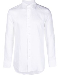 Camicia a maniche lunghe di lino bianca di Etro