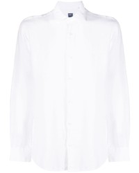 Camicia a maniche lunghe di lino bianca di Fedeli