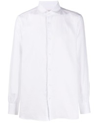 Camicia a maniche lunghe di lino bianca di Glanshirt