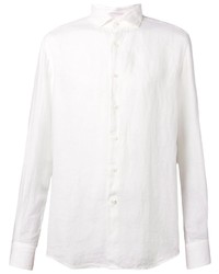 Camicia a maniche lunghe di lino bianca di Glanshirt