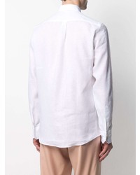 Camicia a maniche lunghe di lino bianca di Dolce & Gabbana