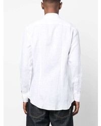 Camicia a maniche lunghe di lino bianca di Etro