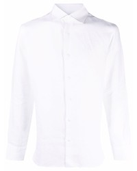 Camicia a maniche lunghe di lino bianca di Malo