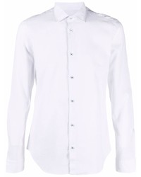 Camicia a maniche lunghe di lino bianca di Manuel Ritz