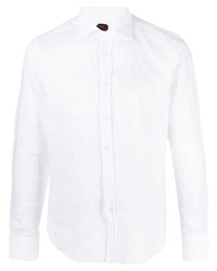 Camicia a maniche lunghe di lino bianca di Mp Massimo Piombo