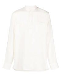 Camicia a maniche lunghe di lino bianca di PT TORINO