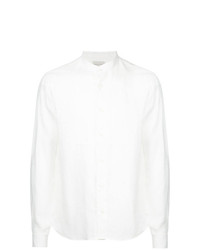 Camicia a maniche lunghe di lino bianca di Sartorial Monk